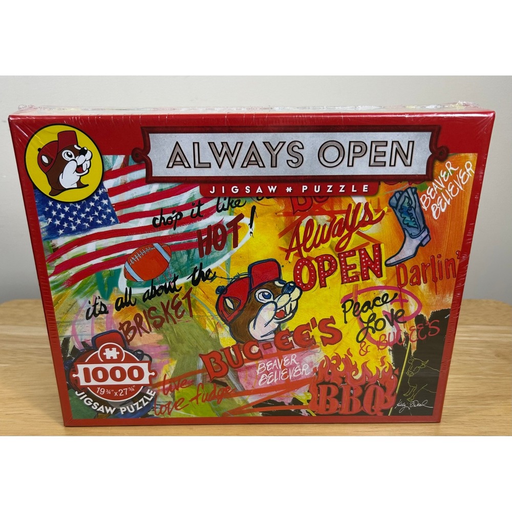 Buc-ee's Jigsaw Puzzle Kelly O'Neal Always Open 1000 Piece Texas Collectible NEW